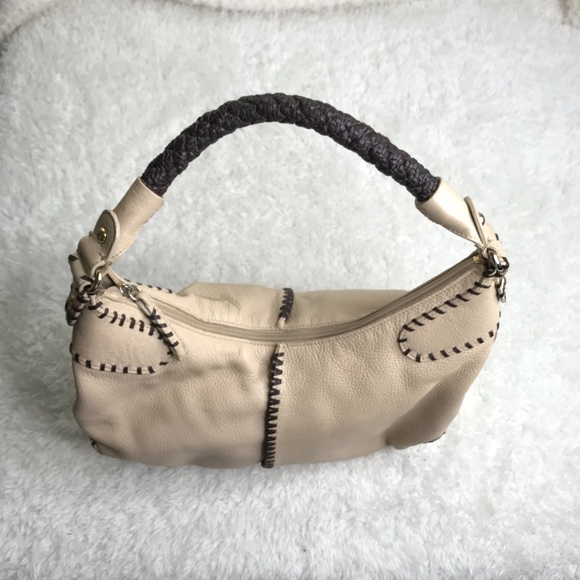 Sondra Roberts Purse Womens Ivory Stitching Casual - Picture 4 of 6